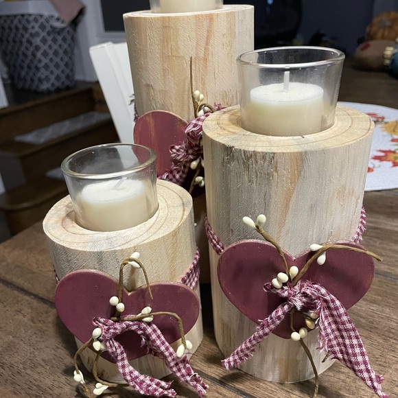 Handmade candle holders. - Picture 2 of 3